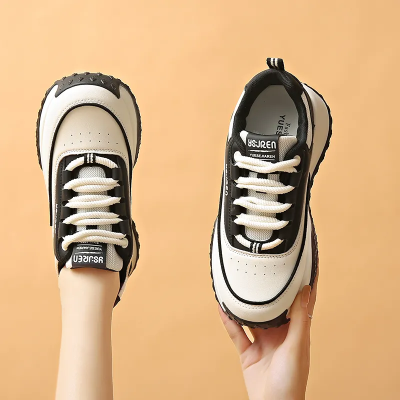 Yalu Abrasion Resistant Height Increasing Slip Resistant Chunky Sneakers Women's-1
