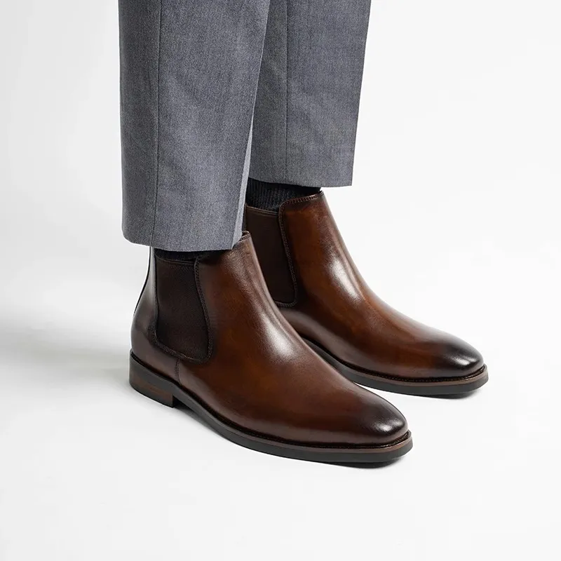 Bansley Chelsea Boots Men Black/Dark Brown-3