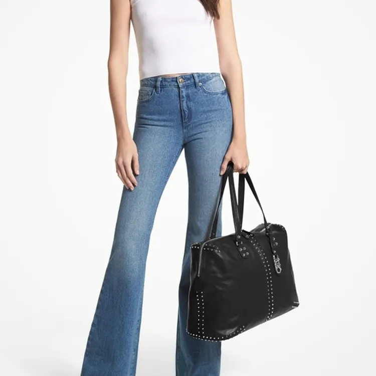 MICHAEL KORS Astor Cow Leather Tote Bag, Shopping Bag, Handbag, Shoulder Bag Tubas Women's Black-3