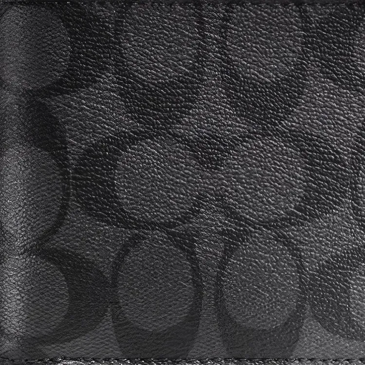 COACH 3 IN 1 Wallet Canvas Wallet Mini Men's Black Gray-2