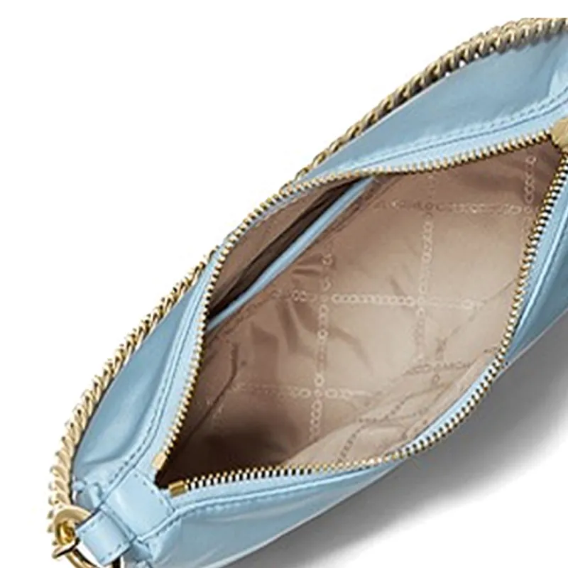 MICHAEL KORS Jet Set Charm Nylon Fabric Shoulder Bag, Crossbody Bag Medium Size Women's Light Blue-2