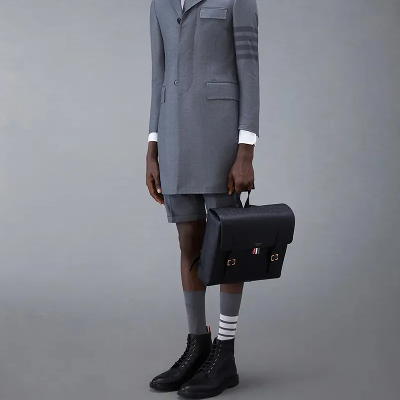THOM BROWNE Rwb Structured Logo Backpack-3