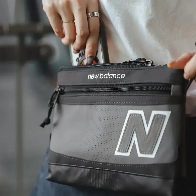 New Balance PU Shoulder Bag, Crossbody Bag Regular Men's Castle Gray-2