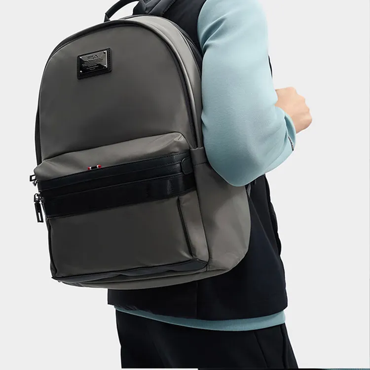 FILA Fabric Backpack Large Size Unisex Gray-4