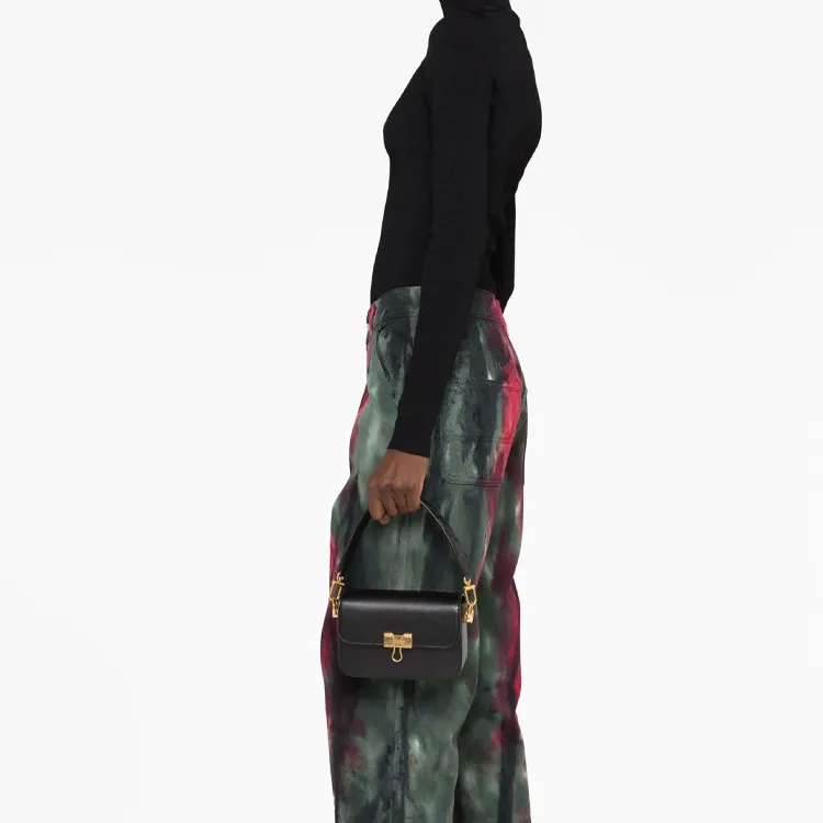 OFF WHITE Binder Leather Shoulder Bag-4