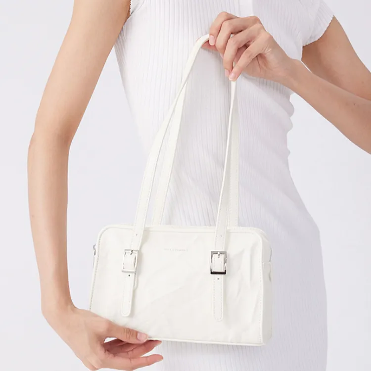 OMI Synthetic Leather Crossbody Bag Shoulder Bag Regular Women's White/Black/Brown/Pink-1