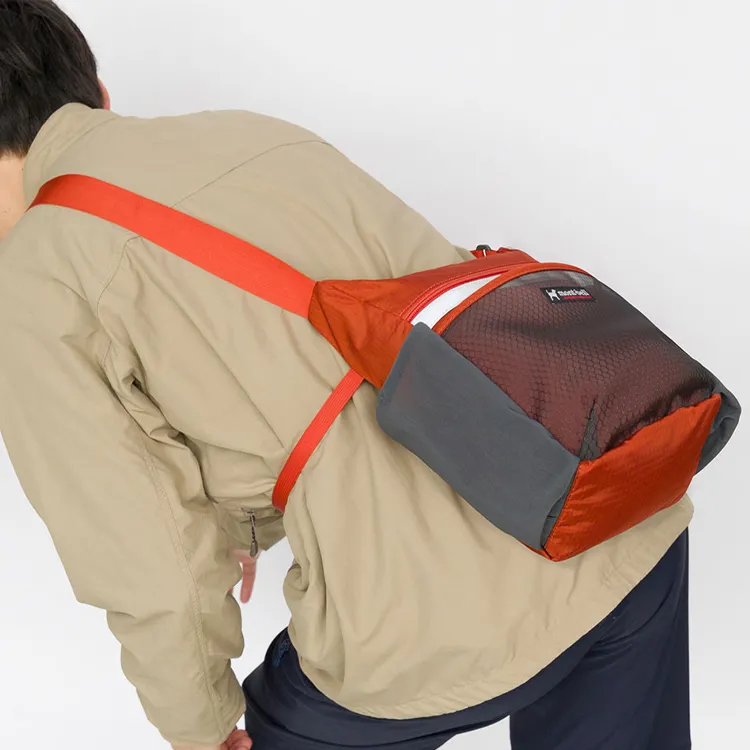 MONTBELL Nylon Crossbody Bag, Shoulder Bag Unisex Orange-3