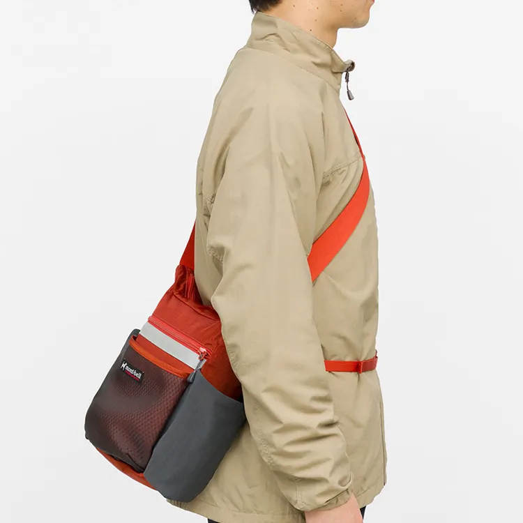 MONTBELL Nylon Crossbody Bag, Shoulder Bag Unisex Orange-4