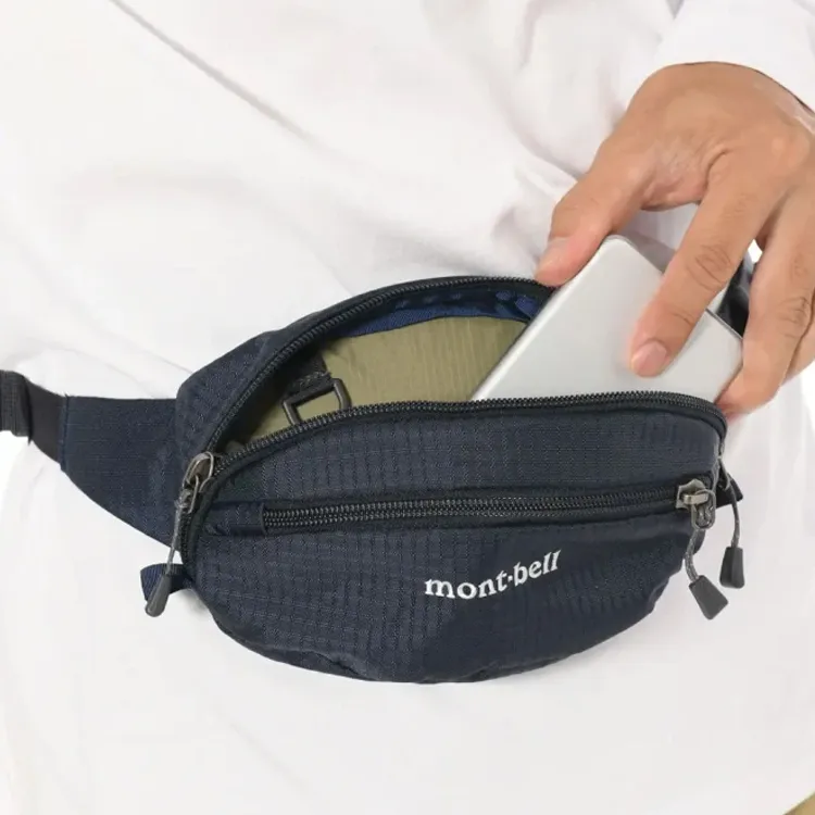 MONTBELL Nylon Fanny Pack Small Size Unisex Marine Blue-2
