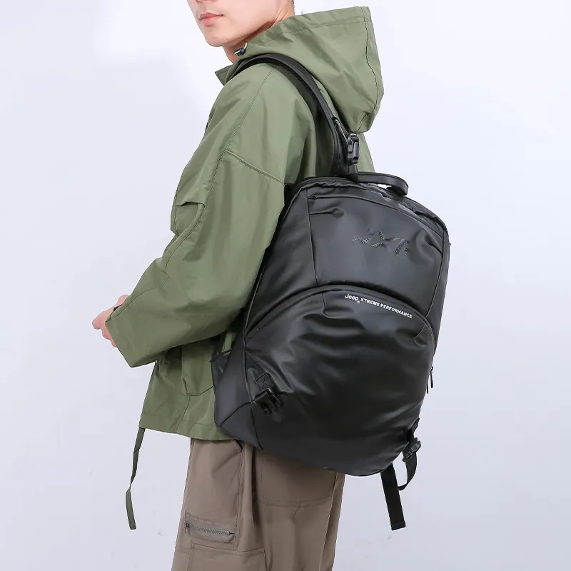Jeep Fabric Outdoor Hiking Bag Backpacks Regular Unisex Black-4