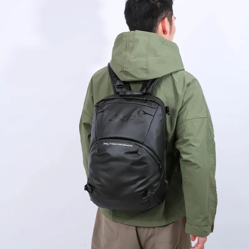 Jeep Fabric Outdoor Hiking Bag Backpacks Regular Unisex Black-3