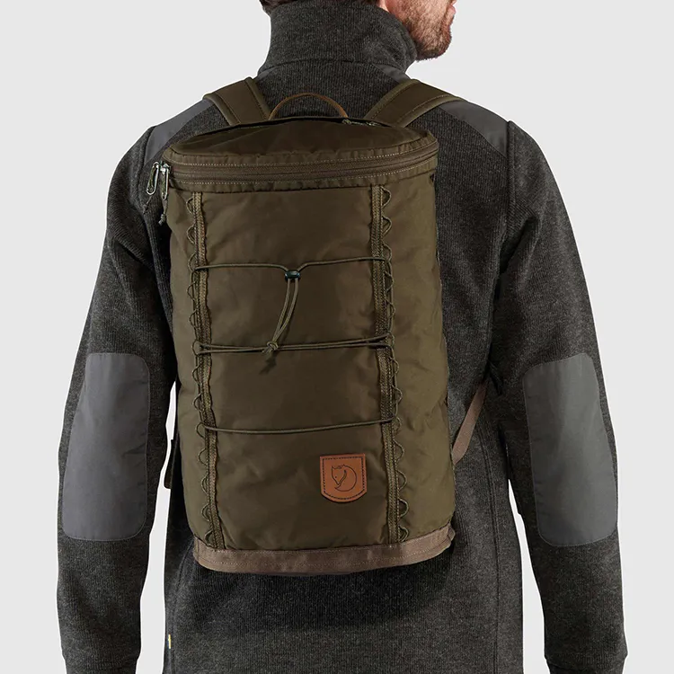 Fjallraven Polyester With Cotton Backpack Regular Unisex Dark Olive-3