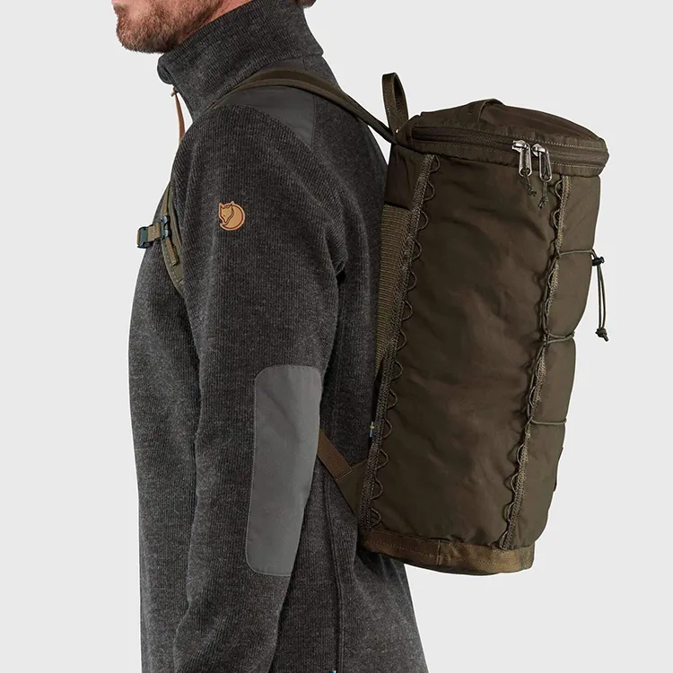 Fjallraven Polyester With Cotton Backpack Regular Unisex Dark Olive-4