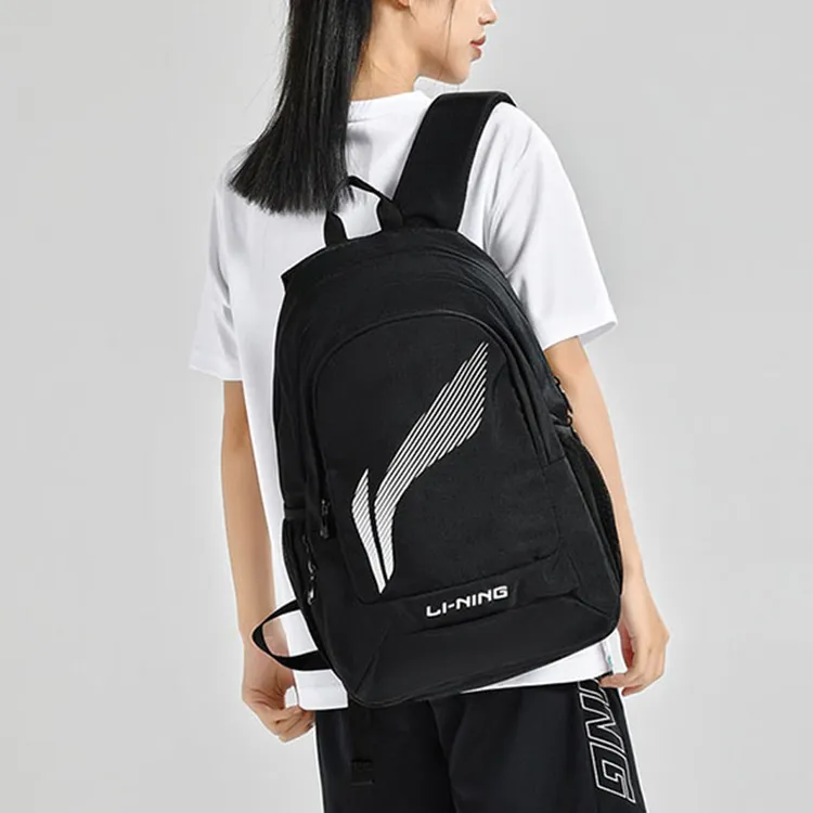 LiNing Polyester Backpack Regular Unisex Black-4