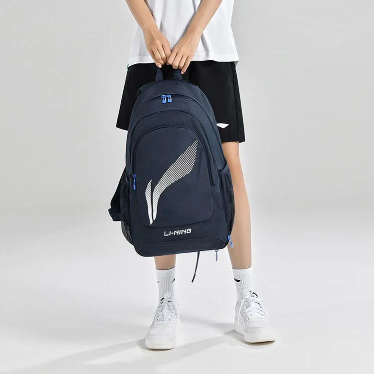 LiNing Polyester Backpack Regular Unisex Navy Blue-5