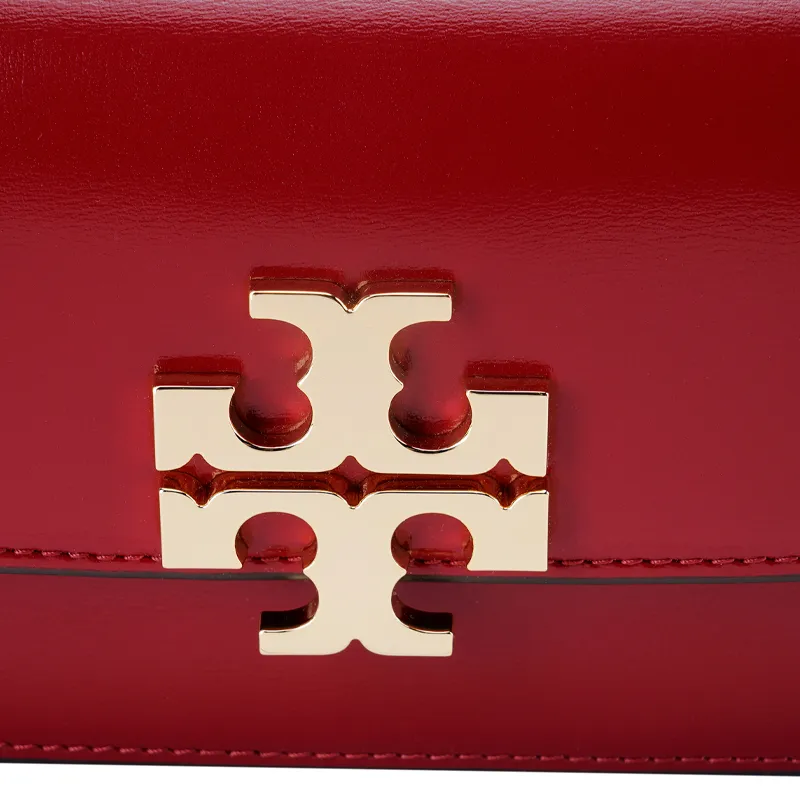 TORY BURCH Eleanor Cow Leather Portable Crossbody Bag, Shoulder Bag Trumpets Women's Gemstone Red-4