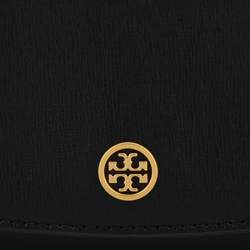 TORY BURCH Robinson Leather Shoulder Bag, Crossbody Bag Regular Women's Black-4