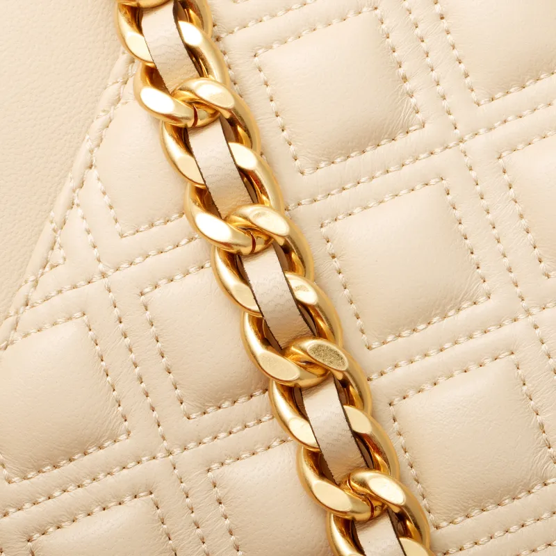 TORY BURCH Fleming Sheepskin Crossbody Bag, Shoulder Bag Women's Cream White-4