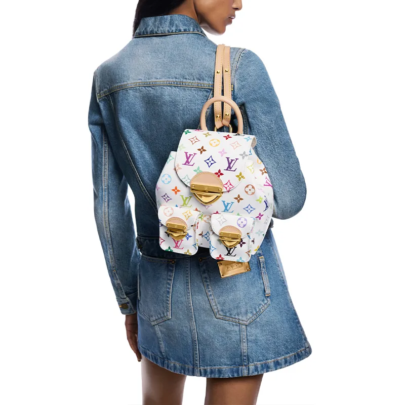 LOUIS VUITTON X Takashi Murakami Venice Backpack White Multicolored-6