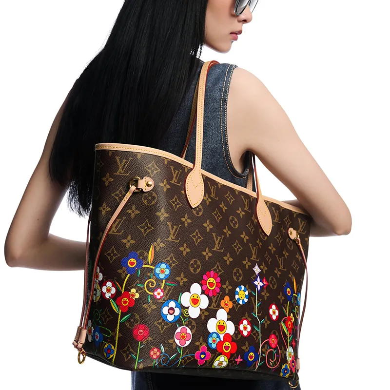 LOUIS VUITTON X Takashi Murakami Neverfull Mm Superflat Monogram-6