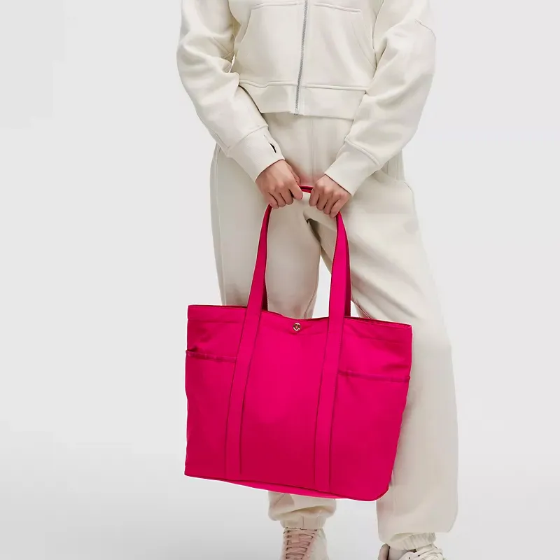 Lululemon Recycled Nylon Tote Bag, Shopping Bag, Shoulder Bag Regular Unisex Raspberry-2