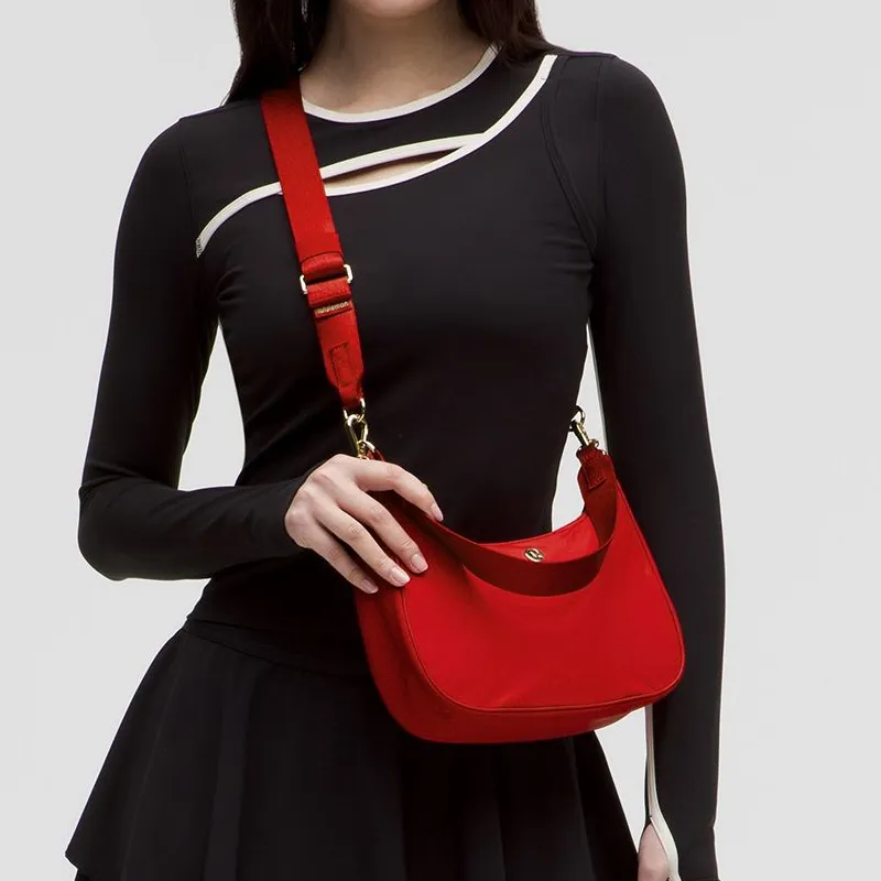 Lululemon Polyester Crossbody Bag, Shoulder Bag Mini Women's Red-3