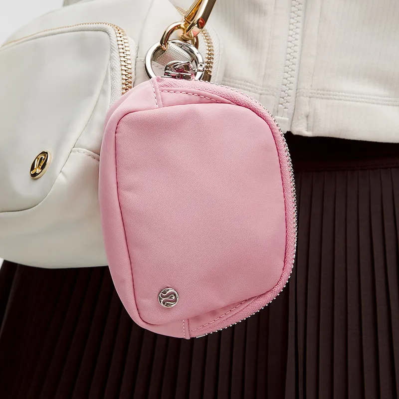 Lululemon Everywhere Nylon Coin Purse Nano Unisex Pink-3
