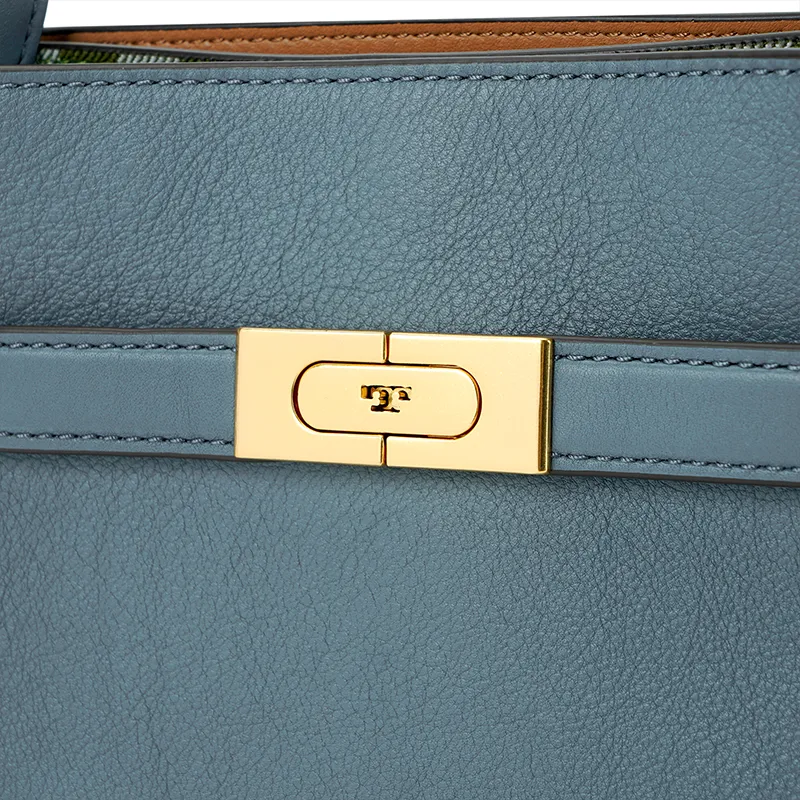 TORY BURCH Lee Radziwill Cow Leather Handbag Crossbody Bag Mini Women's Light Blue-4