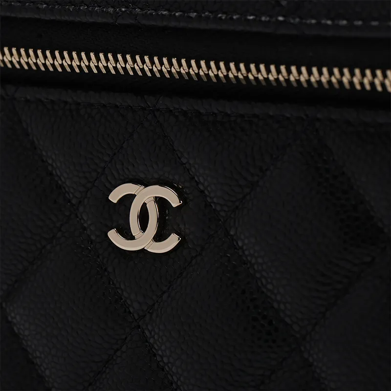CHANEL Caviar Calfskin Shoulder Bag, Crossbody Bag, Handbag Regular Women's Black-4
