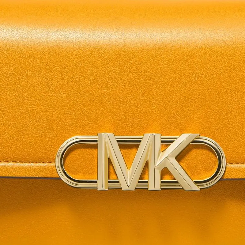 MICHAEL KORS PARKER Cow Leather Envelope Bag Handbag Shoulder Bag Medium Size Women's Saffron-2