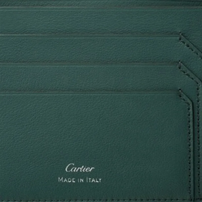 CARTIER Calfskin Bifold Wallet, Card Holder Women's Gradient Blue-4