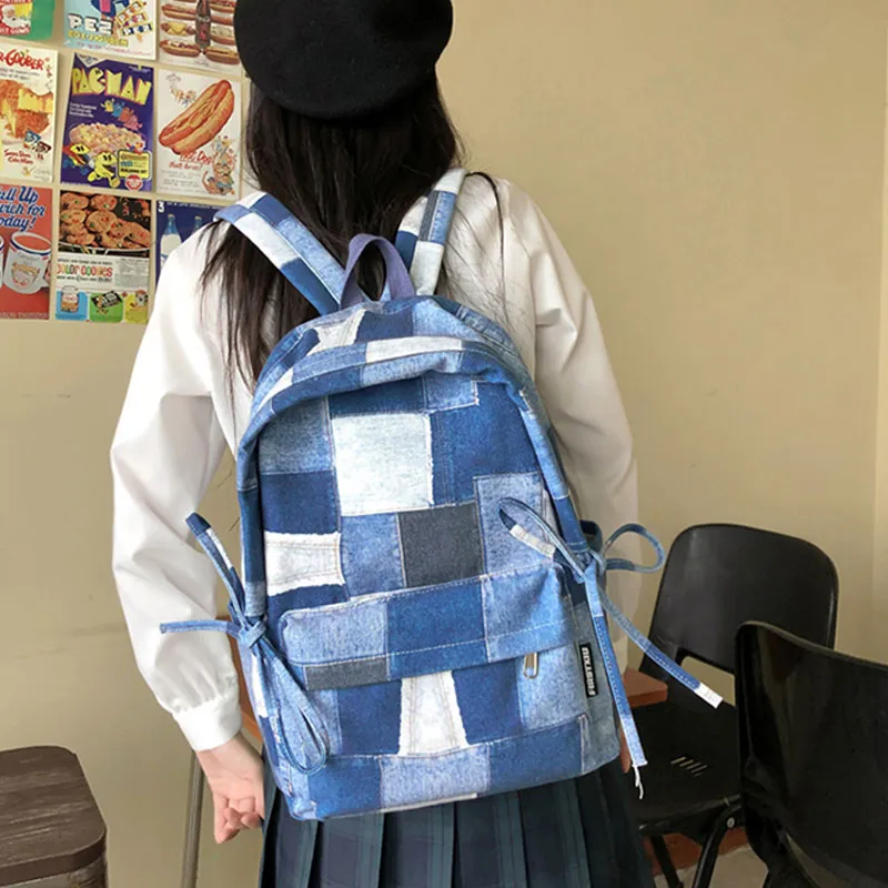 H YXIANG Nylon Backpack Regular Unisex Multicolor-5