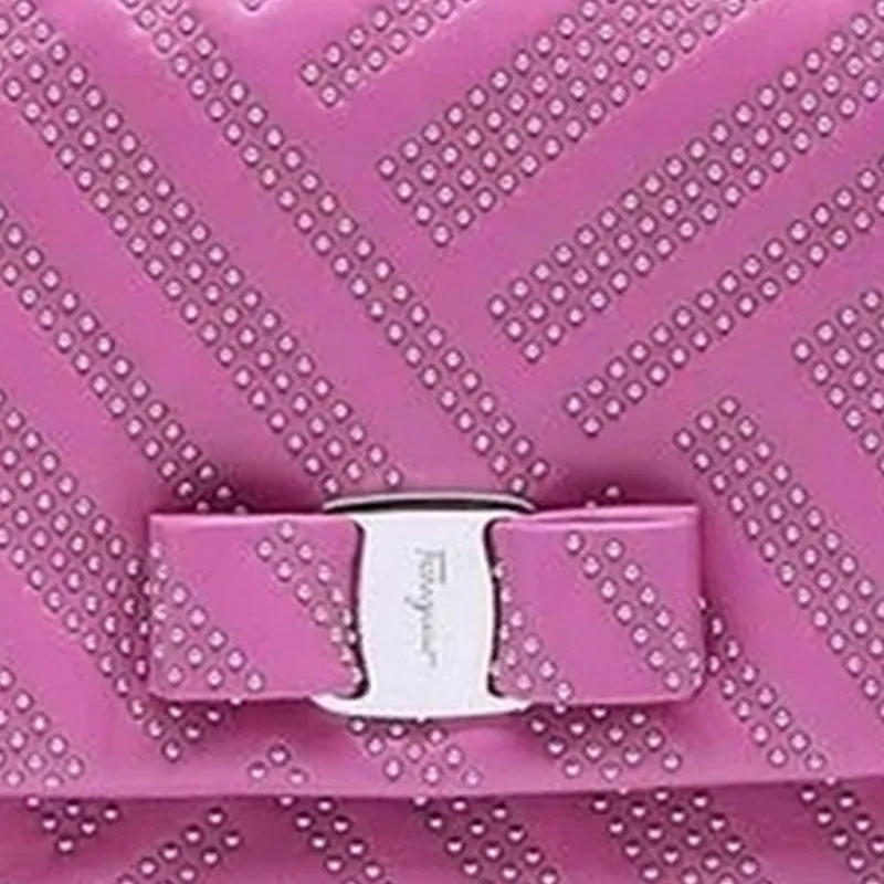 FERRAGAMO Leather Crossbody Bags Shoulder Bags Women's Purple-3