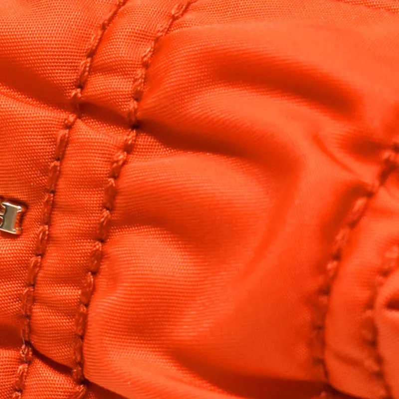 COACH Boxy Nylon Makeup Bag, Toiletry Bag Small Size Women's Orange Red-4