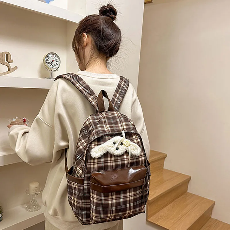 H YXIANG Nylon Backpack Regular Unisex Multicolor-9