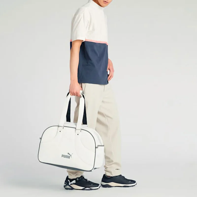 PUMA Synthetic Leather Travel Bag Unisex White & Gray-3