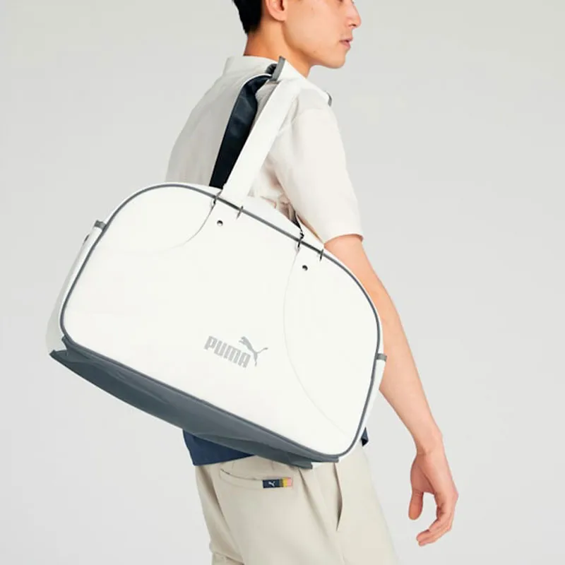 PUMA Synthetic Leather Travel Bag Unisex White & Gray-4