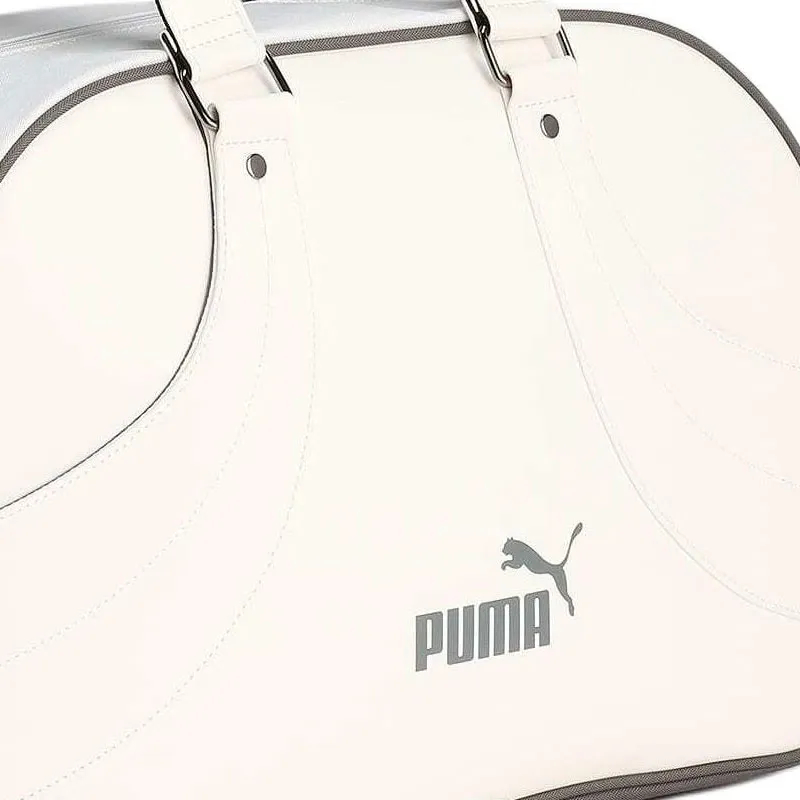 PUMA Synthetic Leather Travel Bag Unisex White & Gray-2
