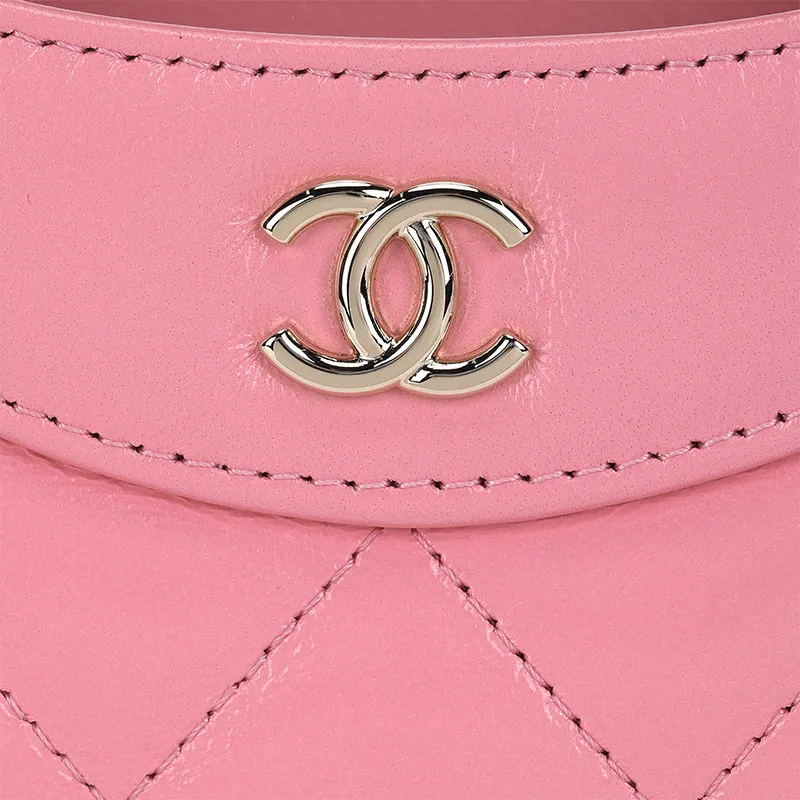 CHANEL Waxed Lambskin Shoulder Bag, Crossbody Bag, Handbag Mini Women's Pink-4