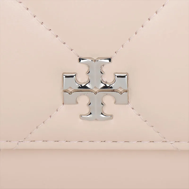 TORY BURCH Kira Diamond Quilt Mini Top Handle Chain Wallet Soft Pink-4