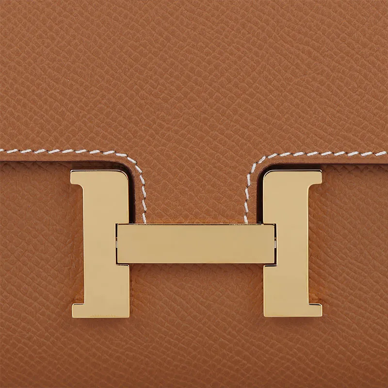 HERMES Constance To Go Epsom Calfskin Wallet, Handheld Shoulder Bag, Crossbody Bag Regular Women's 37 Gold Brown-4
