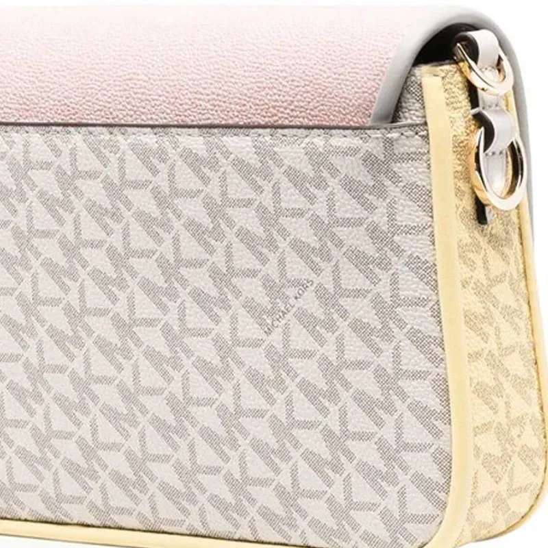 MICHAEL KORS MICHAEL KORS Handbag Collection Bradshaw Coated Canvas Shoulder Bag Regular Women's Pink & Light Umber-4