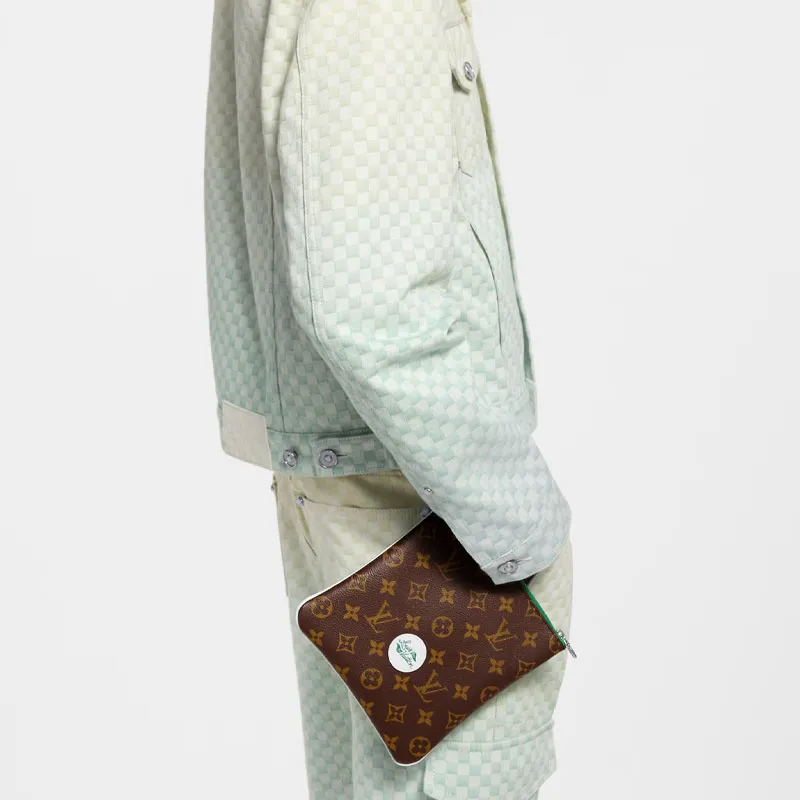 LOUIS VUITTON Coated Canvas Bag Accessory Unisex Brown-6