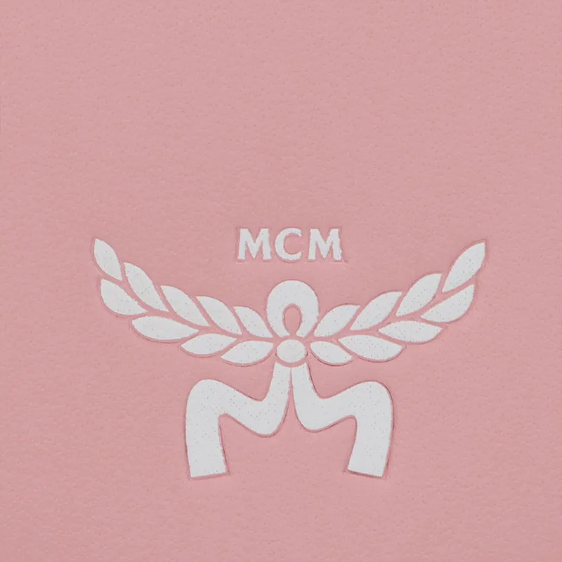 MCM Artificial Leather Wallet Small Size Women's Pink-4