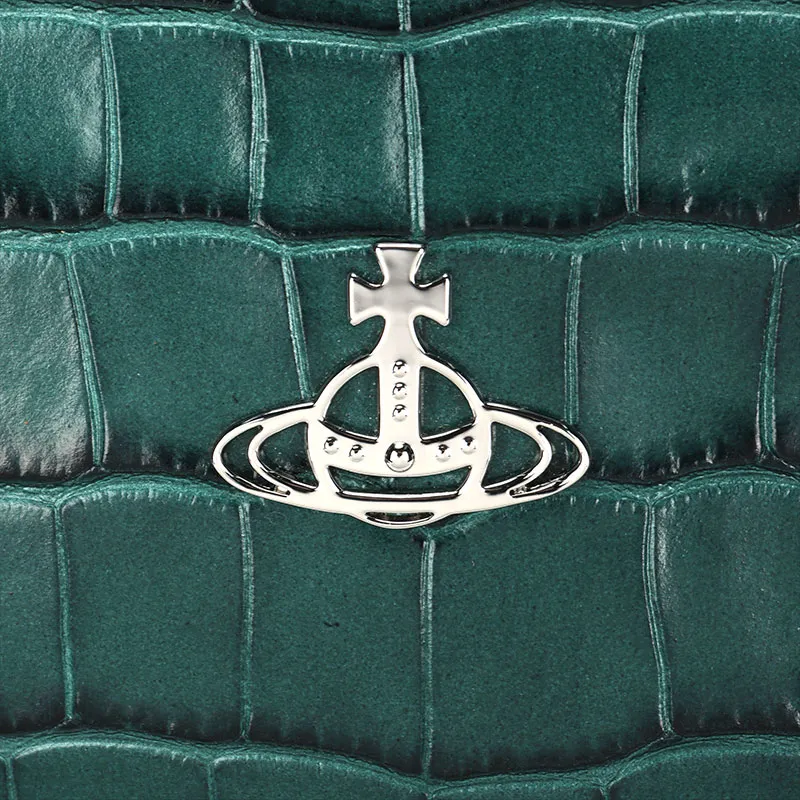 Vivienne Westwood Granny Frame Calfskin Dumpling Bag Portable Shoulder Bag Crossbody Bag Wallet Women's Green-4