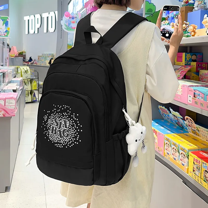H YXIANG Nylon Backpack Regular Unisex Multicolor-10