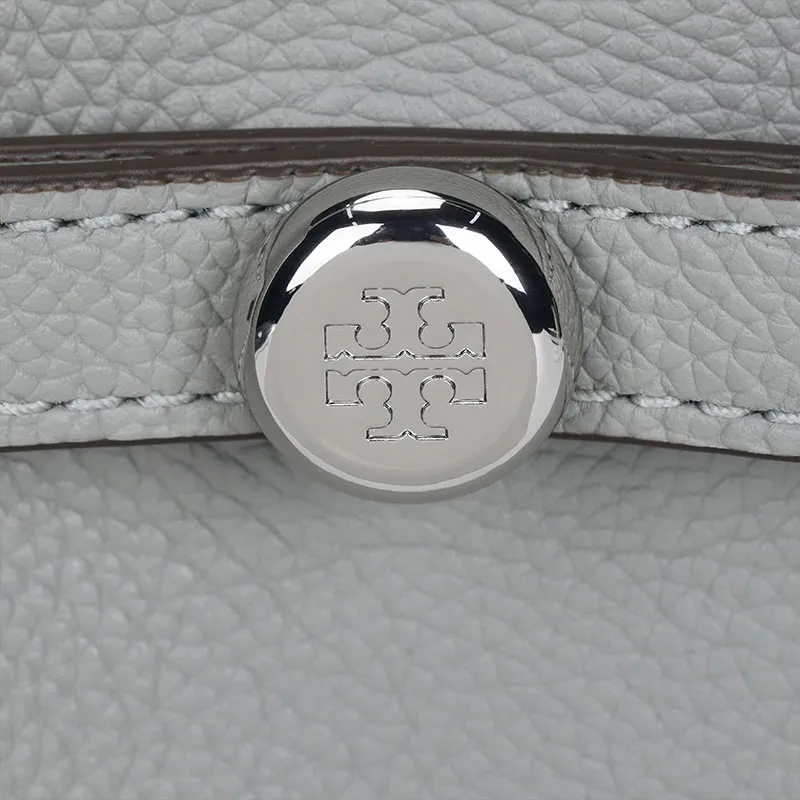 TORY BURCH Romy Cow Leather Crossbody Bag, Shoulder Bag Trumpets Women's Light Granite-4