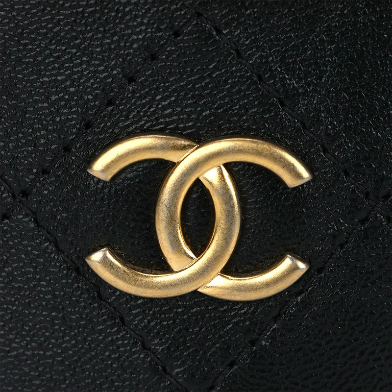 CHANEL Leather Bucket Bags Crossbody Bag, Shoulder Bag Women's Black-4