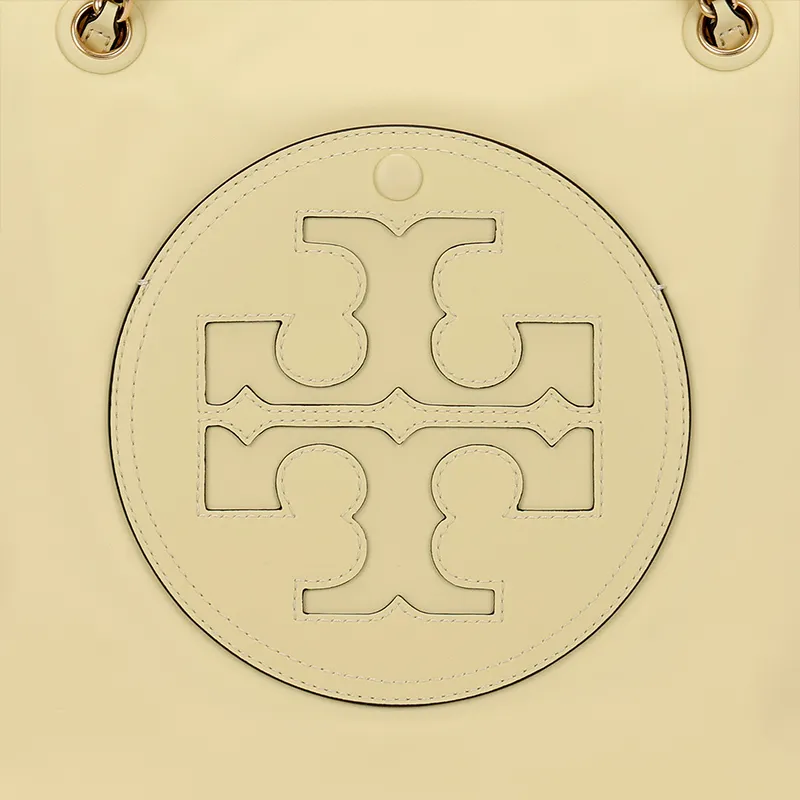 TORY BURCH Ella Recycled Nylon Tote Bag, Shopping Bag, Shoulder Bag, Handbag Women's Lemon-4