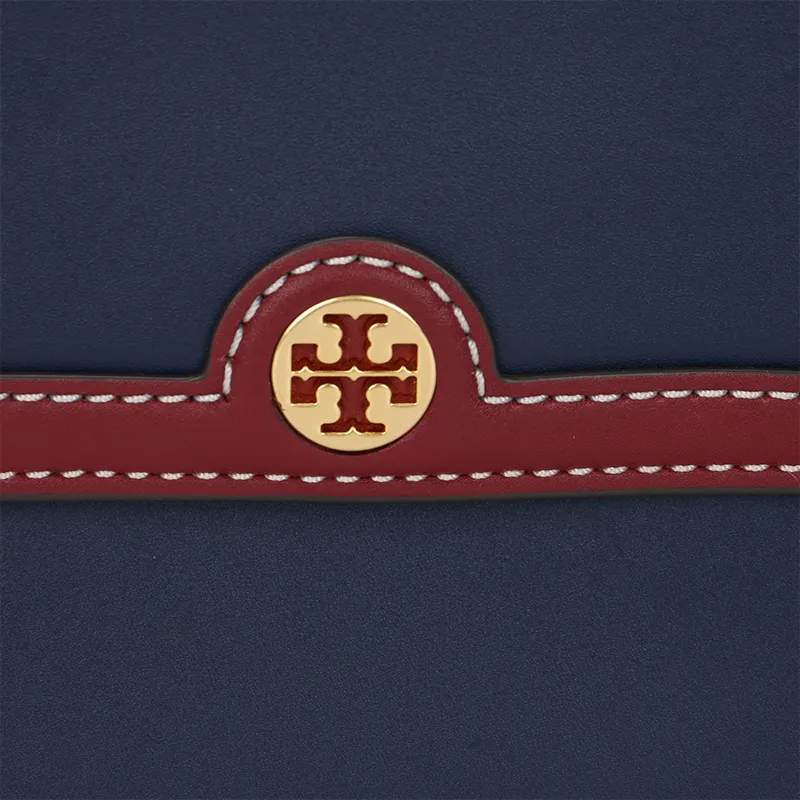 TORY BURCH T Monogram Cow Leather Box Bag Shoulder Bag Crossbody Bag Women's Blue Red Multicolor-4
